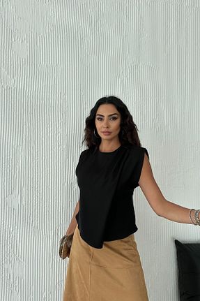 بلوز مشکی زنانه ساده CurcunaShop - کد 860742039