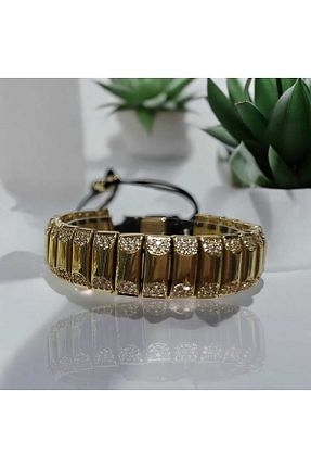 دستبند جواهر طلائی زنانه زیرکن Öze Aksesuar - کد 860750386