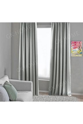 پرده زمینه طوسی پلی استر Pierre Cardin - کد 860828377