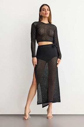 ست بالاتنه و پائین تنه مشکی زنانه تریکو Hiccup - کد 854531017