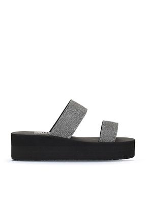 دمپائی طوسی زنانه چرم خالص Bueno Shoes - کد 854838407