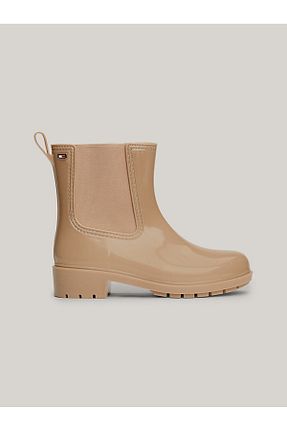 بوت / نیم بوت بژ زنانه پاشنه تخت Tommy Hilfiger - کد 860712850