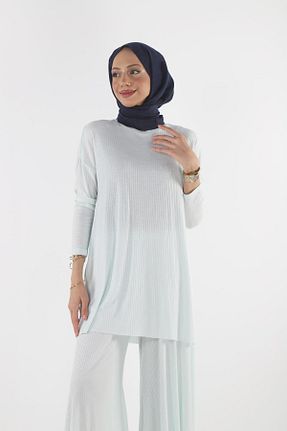 ست بالاتنه و پائین تنه حجاب آبی زنانه کارگو Plistre - کد 782238853