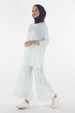 ست بالاتنه و پائین تنه حجاب آبی زنانه کارگو Plistre - کد 782238853