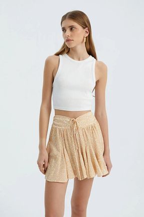 دامن بژ زنانه پارچه Hiccup - کد 854151739