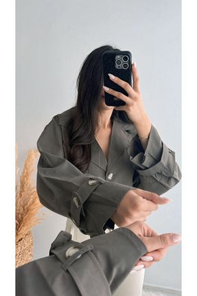 ترنچکت قهوه ای زنانه پلی استر Sedaunlu - کد 860579024