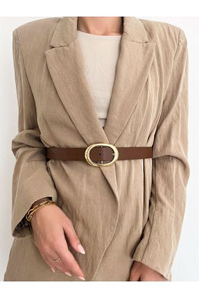 کمربند قهوه ای زنانه چرم مصنوعی FREYA MODA - کد 855807335