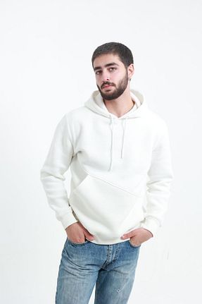 سوئیشرت سفید مردانه ساده TKT - کد 860615978
