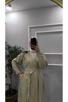 ترنچکت بژ زنانه پلی استر Sıla Butik - کد 860690011