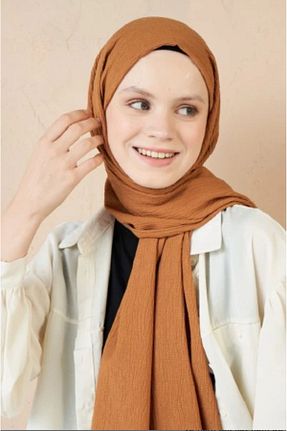 شال نارنجی زنانه پنبه ای Modakaşmir - کد 860715358