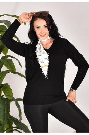بلوز مشکی زنانه Mix SOYER TRİKO - کد 860815409