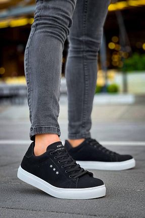 کفش اسنیکر مشکی مردانه بند دار BZ Moda - کد 860526237
