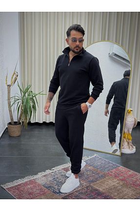 ست بالاتنه و پائین تنه مشکی زنانه بافتنی Combineman35 - کد 859386857