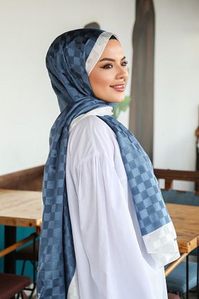 شال سرمه ای زنانه ویسکون Hint İpek - کد 860705622