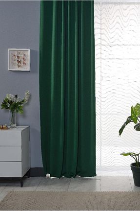 پرده زمینه خاکی پلی استر Miabella Home - کد 858944906