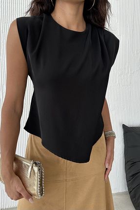 بلوز مشکی زنانه ساده CurcunaShop - کد 860742039