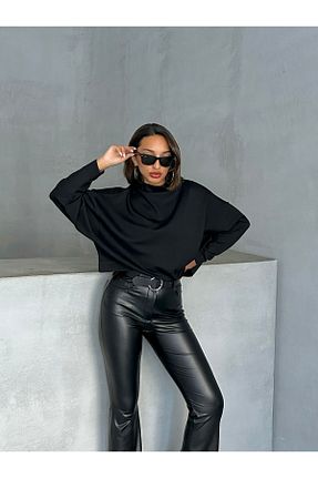 بلوز مشکی زنانه ساده Look Forward - کد 860766926