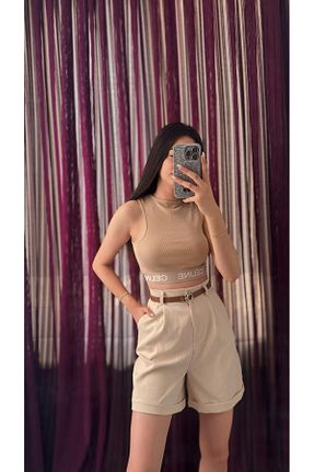 شلوارک و برمودا رنگی زنانه فاق بلند Sedaunlu - کد 860605008