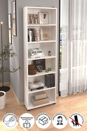 قفسه کتاب سفید 174 سانتی متر Bofigo - کد 834250686