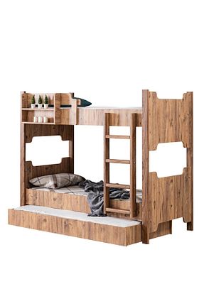 تختخواب دو طبقه سفید چوب Setay - کد 36938478
