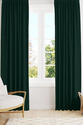 پرده زمینه سبز پلی استر Miabella Home - کد 858944901