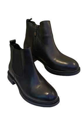 بوت / نیم بوت مشکی زنانه چرم خالص Mammamia - کد 860748137