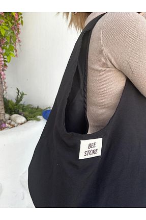 کیف دوشی مشکی زنانه پارچه ای bee store - کد 647760972