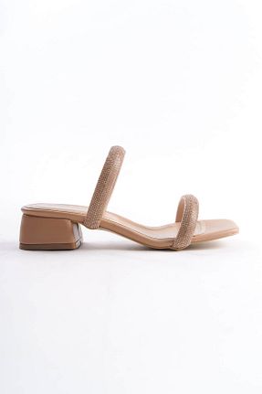 دمپائی بژ زنانه پاشنه ضخیم umutol - کد 860860659