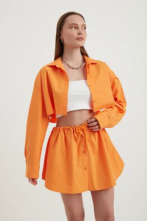 پیراهن نارنجی زنانه Relaxed Hiccup - کد 854531826