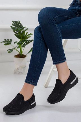 کفش اسنیکر مشکی زنانه بدون بند GULT - کد 87935774