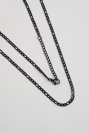 گردنبند استیل ( فولاد ) مشکی مردانه استیل ضد زنگ So Chic - کد 855988030