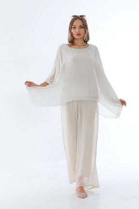 شلوار بژ زنانه بافتنی Bohem Stil - کد 357019152
