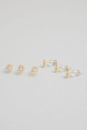 گوشواره نقره زرد زنانه 925 عیار So Chic - کد 839864634