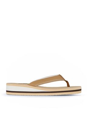 دمپائی قهوه ای زنانه چرم خالص Bueno Shoes - کد 849216241
