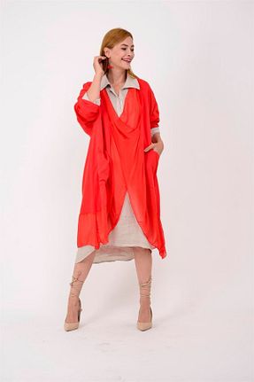 کیمونو و کافتان قرمز زنانه ابریشم Bohem Stil - کد 359230808