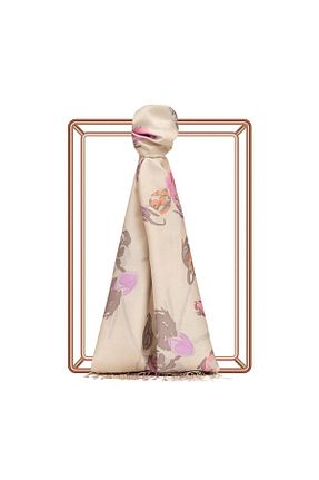 شال بژ زنانه ابریشم ipekevi - کد 844173958