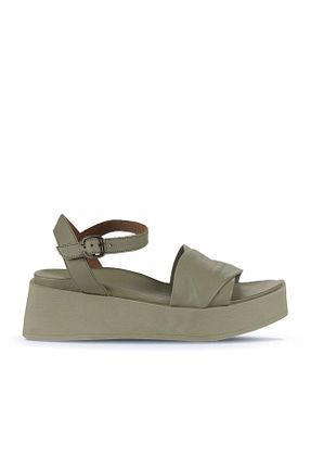 صندل خاکی زنانه پاشنه پر Bueno Shoes - کد 774836599