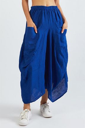 شلوار آبی زنانه پارچه Bohem Stil - کد 303623615
