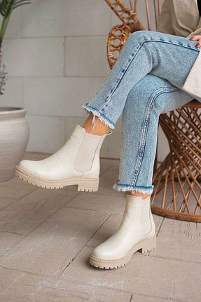 بوت / نیم بوت نباتی زنانه چرم خالص Parponi - کد 363848108