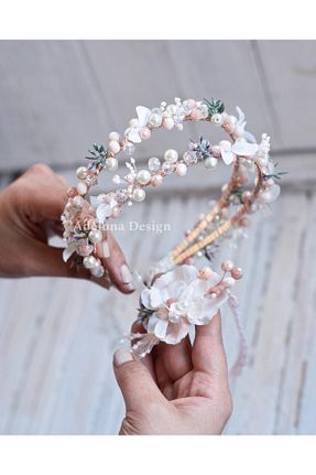 تاج صورتی زنانه سنگ کریستال Tasarım - کد 860880665