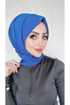 شال آبی زنانه پلی ساتن BAV Butik Ayvitrin - کد 860884039
