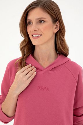 سوئیشرت صورتی زنانه ساده U.S. Polo Assn. - کد 860867196