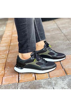 کفش اسنیکر مشکی مردانه چرم اصل ByItallanoshoes - کد 760361188