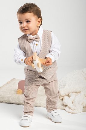 ست نوزادی بژ بچه گانه پنبه ای Mai Perla - کد 857549087