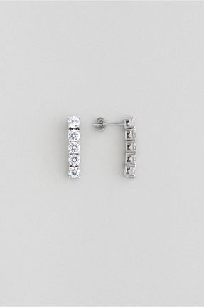 گوشواره نقره سفید زنانه 925 عیار So Chic - کد 767022228