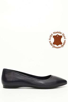 بابت سرمه ای زنانه چرم خالص GÖNDERİ(R) - کد 5215725