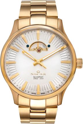 ساعت مچی طلائی مردانه 43 میلی متر Nacar - کد 2776569