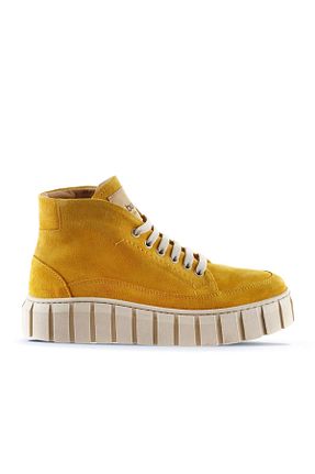 بوت / نیم بوت زرد زنانه چرم خالص Bueno Shoes - کد 186113891
