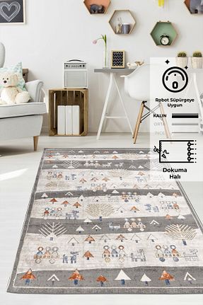 فرش بچه گانه رنگی پلی استر Konfor Halı - کد 386218508