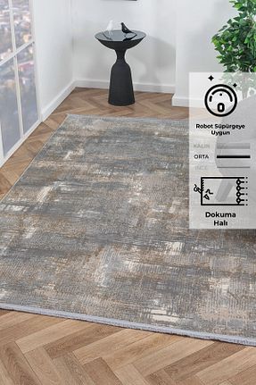 فرش طوسی پلی استر Konfor Halı - کد 39897060